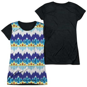 Adventure Time Ice King Geometric - Juniors Black Back T-Shirt Adventure Time