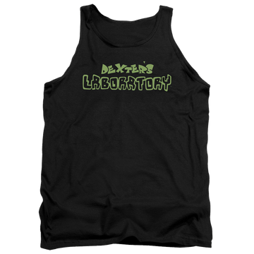 Black men's tank with Dexter's Laboratory Dexters Logo graphic