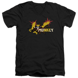 Dexter's Laboratory Monkey - Men's V-Neck T-Shirt Men's V-Neck T-Shirt Dexter's Laboratory   
