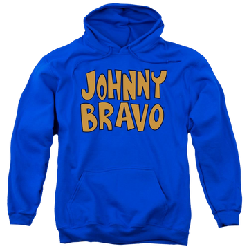 Royal pullover hoodie with Johnny Bravo Jb Logo graphic