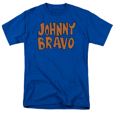 Royal men's regular fit t-shirt with Johnny Bravo Jb Logo graphic