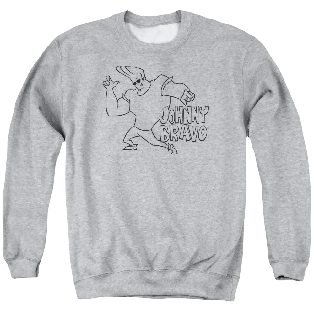 Johnny Bravo Jb Line Art Men's Crewneck Sweatshirt Men's Crewneck Sweatshirt Johnny Bravo   