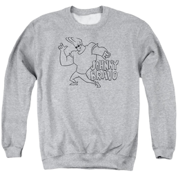 Johnny Bravo Jb Line Art Men's Crewneck Sweatshirt Men's Crewneck Sweatshirt Johnny Bravo   
