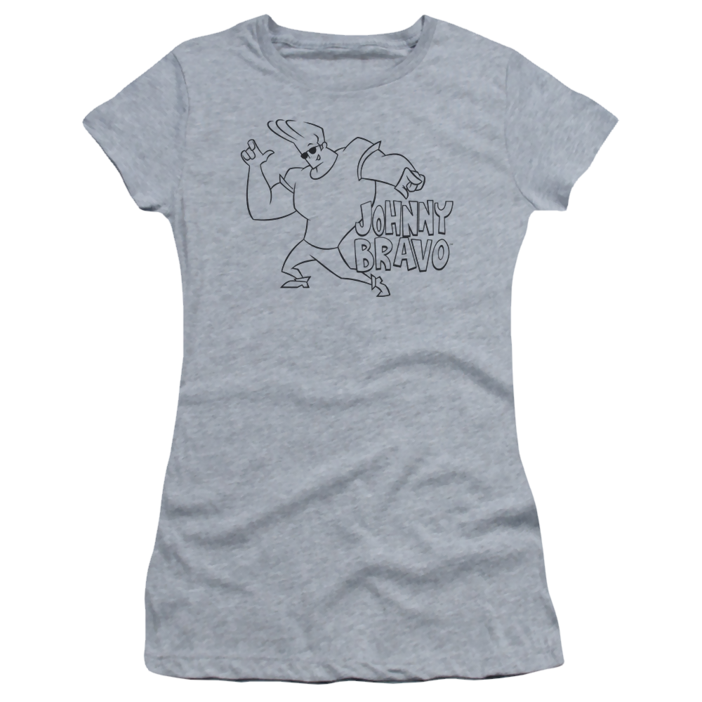 Johnny Bravo Jb Line Art Juniors T-Shirt Juniors T-Shirt Johnny Bravo   