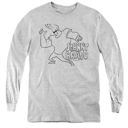 Johnny Bravo Jb Line Art - Youth Long Sleeve T-Shirt Youth Long Sleeve T-Shirt Johnny Bravo   