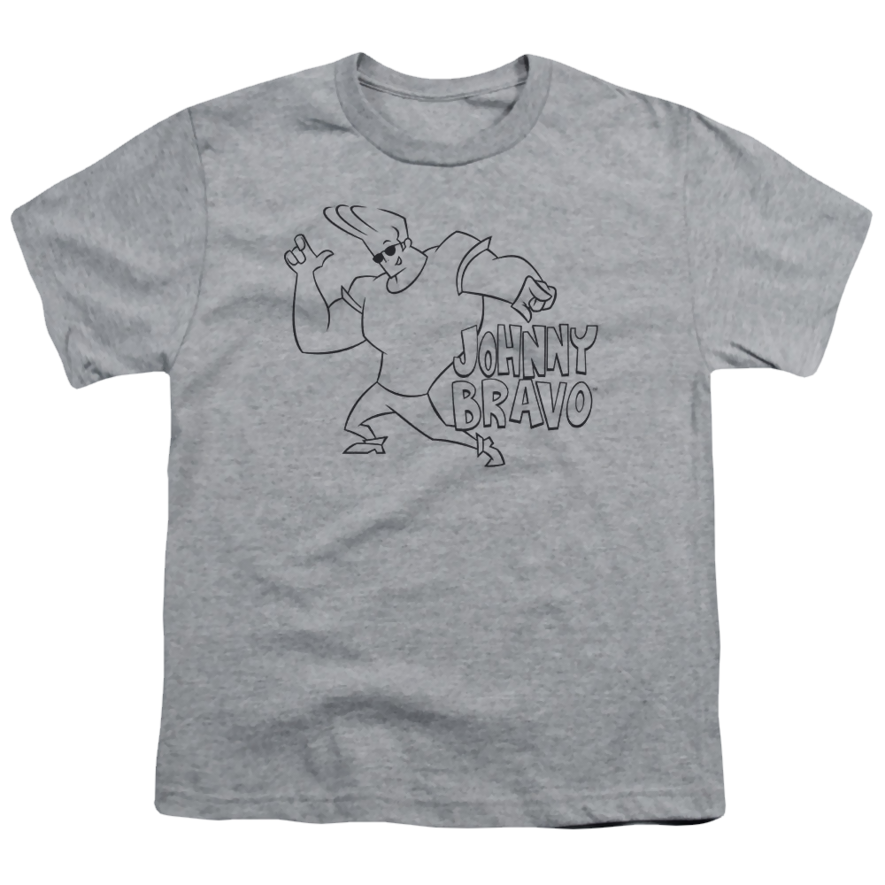 Johnny Bravo Jb Line Art - Youth T-Shirt Youth T-Shirt (Ages 8-12) Johnny Bravo   