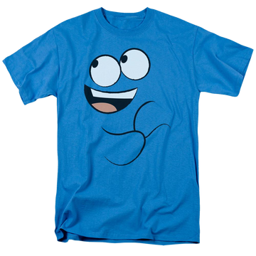 Turquoise men's regular fit t-shirt with Foster's Home for Imaginary Friends Blue Smile graphic