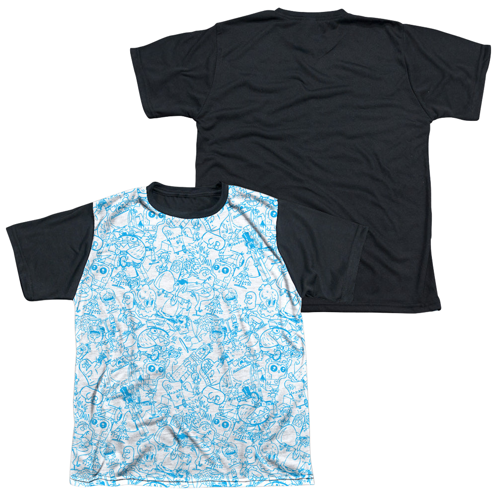 Foster's Home for Imaginary Friends Character Sketches - Youth Black Back T-Shirt Youth Black Back T-Shirt (Ages 8-12) Foster's Home for Imaginary Friends   