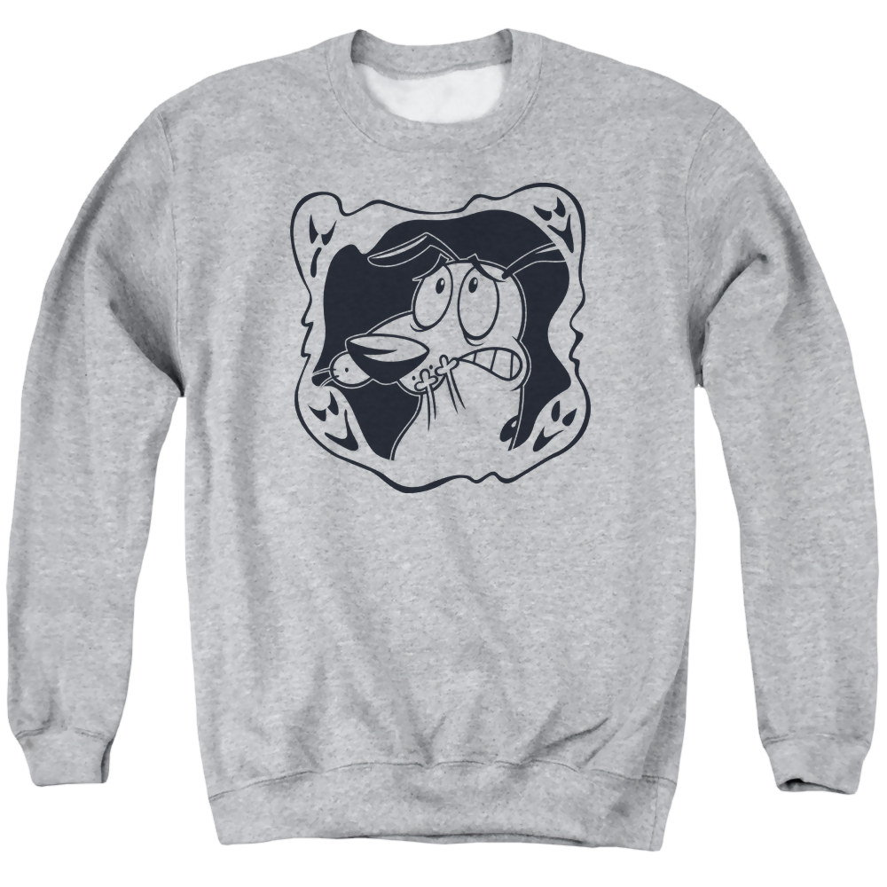 Courage The Cowardly Dog Ghost Frame - Men's Crewneck Sweatshirt Men's Crewneck Sweatshirt Courage the Cowardly Dog   