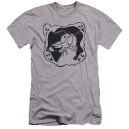 Courage The Cowardly Dog Ghost Frame - Men's Premium Slim Fit T-Shirt Men's Premium Slim Fit T-Shirt Courage the Cowardly Dog   