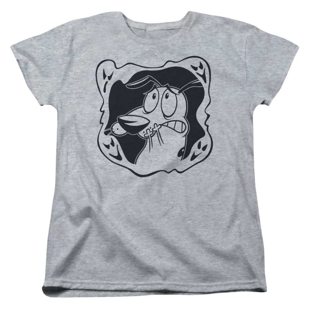 Courage The Cowardly Dog Ghost Frame - Women's T-Shirt Women's T-Shirt Courage the Cowardly Dog   