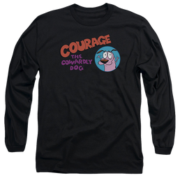 Courage The Cowardly Dog Courage Logo - Men's Long Sleeve T-Shirt Men's Long Sleeve T-Shirt Courage the Cowardly Dog   
