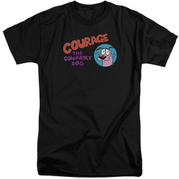 Courage The Cowardly Dog Courage Logo - Men's Tall Fit T-Shirt Men's Tall Fit T-Shirt Courage the Cowardly Dog   