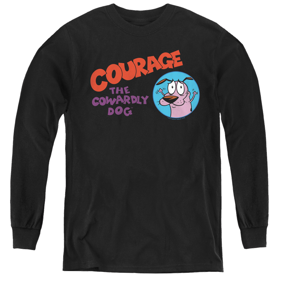 Courage the Cowardly Dog Courage Logo - Youth Long Sleeve T-Shirt Youth Long Sleeve T-Shirt Courage the Cowardly Dog   