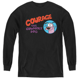 Courage the Cowardly Dog Courage Logo - Youth Long Sleeve T-Shirt Youth Long Sleeve T-Shirt Courage the Cowardly Dog   