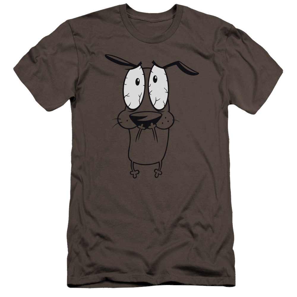 Courage The Cowardly Dog Scared - Men's Premium Slim Fit T-Shirt Men's Premium Slim Fit T-Shirt Courage the Cowardly Dog   