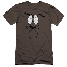 Courage The Cowardly Dog Scared - Men's Premium Slim Fit T-Shirt Men's Premium Slim Fit T-Shirt Courage the Cowardly Dog   