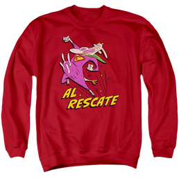 Cow and Chicken Al Rescate - Men's Crewneck Sweatshirt Men's Crewneck Sweatshirt Cow and Chicken   