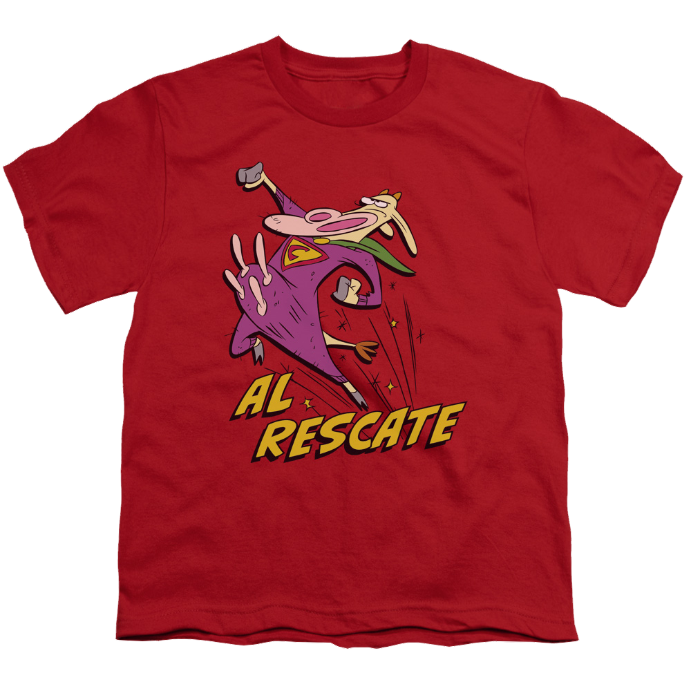Cow & Chicken Al Rescate - Youth T-Shirt Youth T-Shirt (Ages 8-12) Cow and Chicken   