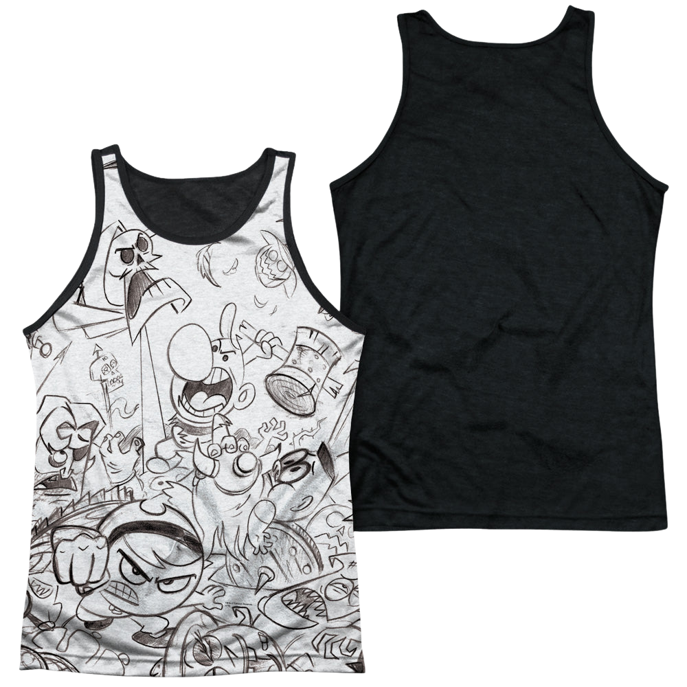 Grim Adventures of Billy & Mandy, The Brawl - Men's Black Back Tank Top Men's Black Back Tank The Grim Adventures of Billy & Mandy   