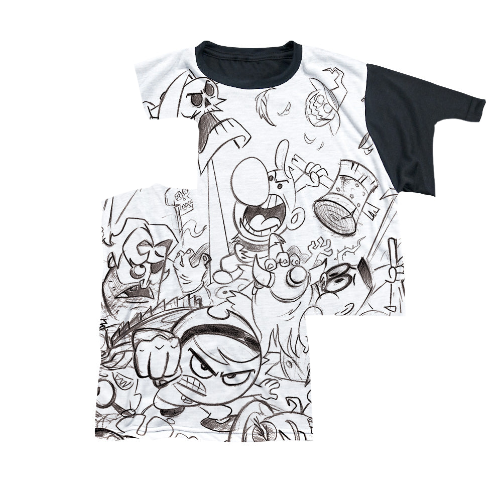 Grim Adventures of Billy & Mandy, The Brawl - Youth Black Back T-Shirt Youth Black Back T-Shirt (Ages 8-12) The Grim Adventures of Billy & Mandy   