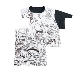 Grim Adventures of Billy & Mandy, The Brawl - Youth Black Back T-Shirt Youth Black Back T-Shirt (Ages 8-12) The Grim Adventures of Billy & Mandy   