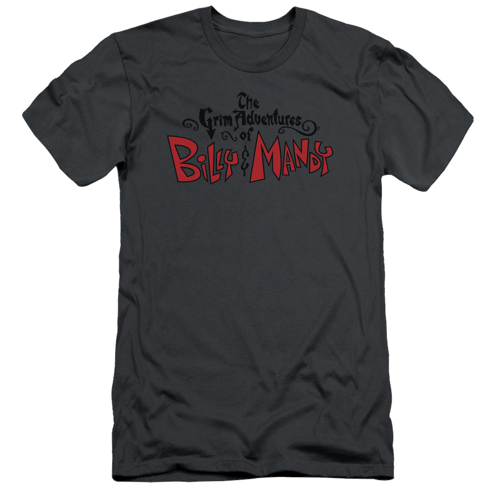Grim Adventures of Billy & Mandy, The Grim  Logo - Men's Slim Fit T-Shirt Men's Slim Fit T-Shirt The Grim Adventures of Billy & Mandy   
