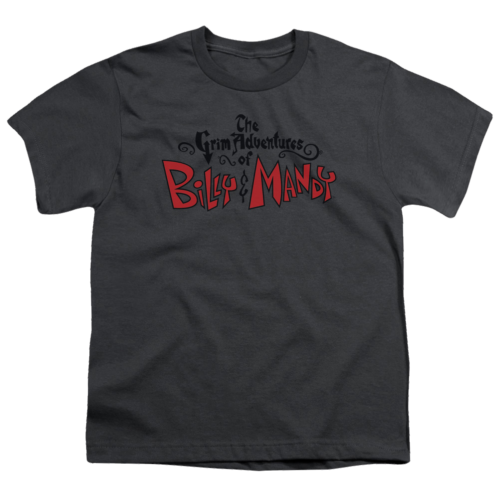 Grim Adventures of Billy & Mandy, The Grim  Logo - Youth T-Shirt Youth T-Shirt (Ages 8-12) The Grim Adventures of Billy & Mandy   