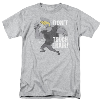 Athletic heather men's regular fit t-shirt with Johnny Bravo Hair graphic