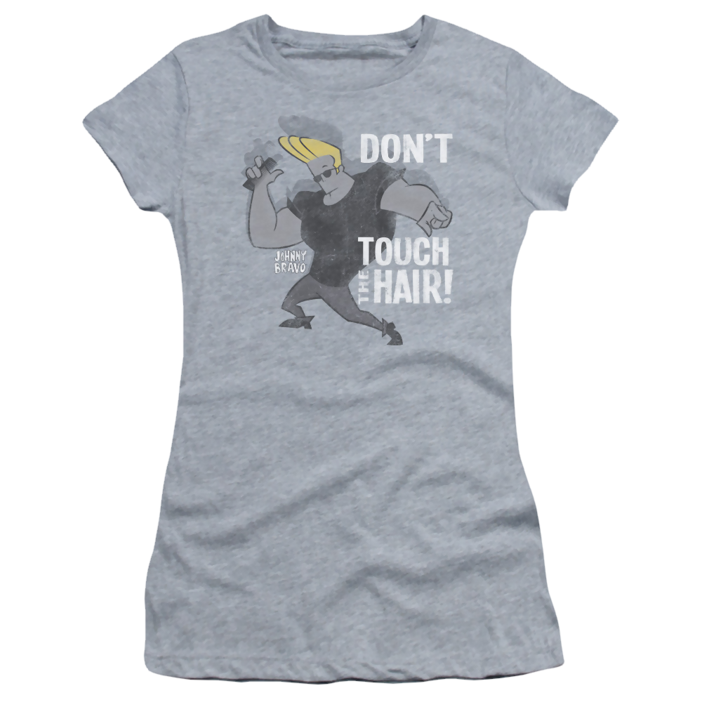 Johnny Bravo Hair Juniors T-Shirt Juniors T-Shirt Johnny Bravo   