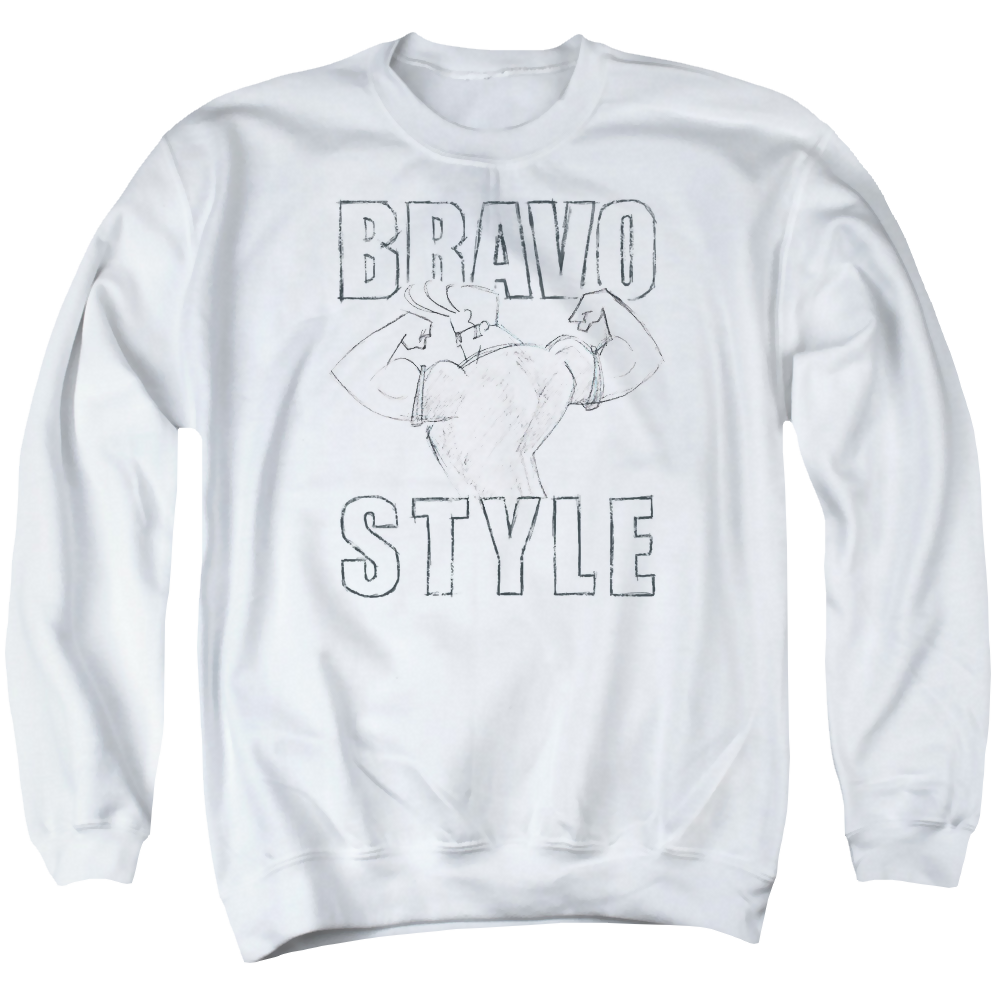 Johnny Bravo Bravo Style Men's Crewneck Sweatshirt Men's Crewneck Sweatshirt Johnny Bravo   
