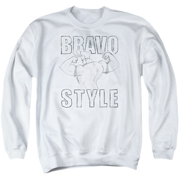 Johnny Bravo Bravo Style Men's Crewneck Sweatshirt Men's Crewneck Sweatshirt Johnny Bravo   