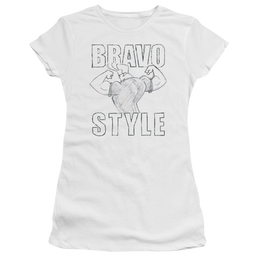 Johnny Bravo Bravo Style Juniors T-Shirt Juniors T-Shirt Johnny Bravo   