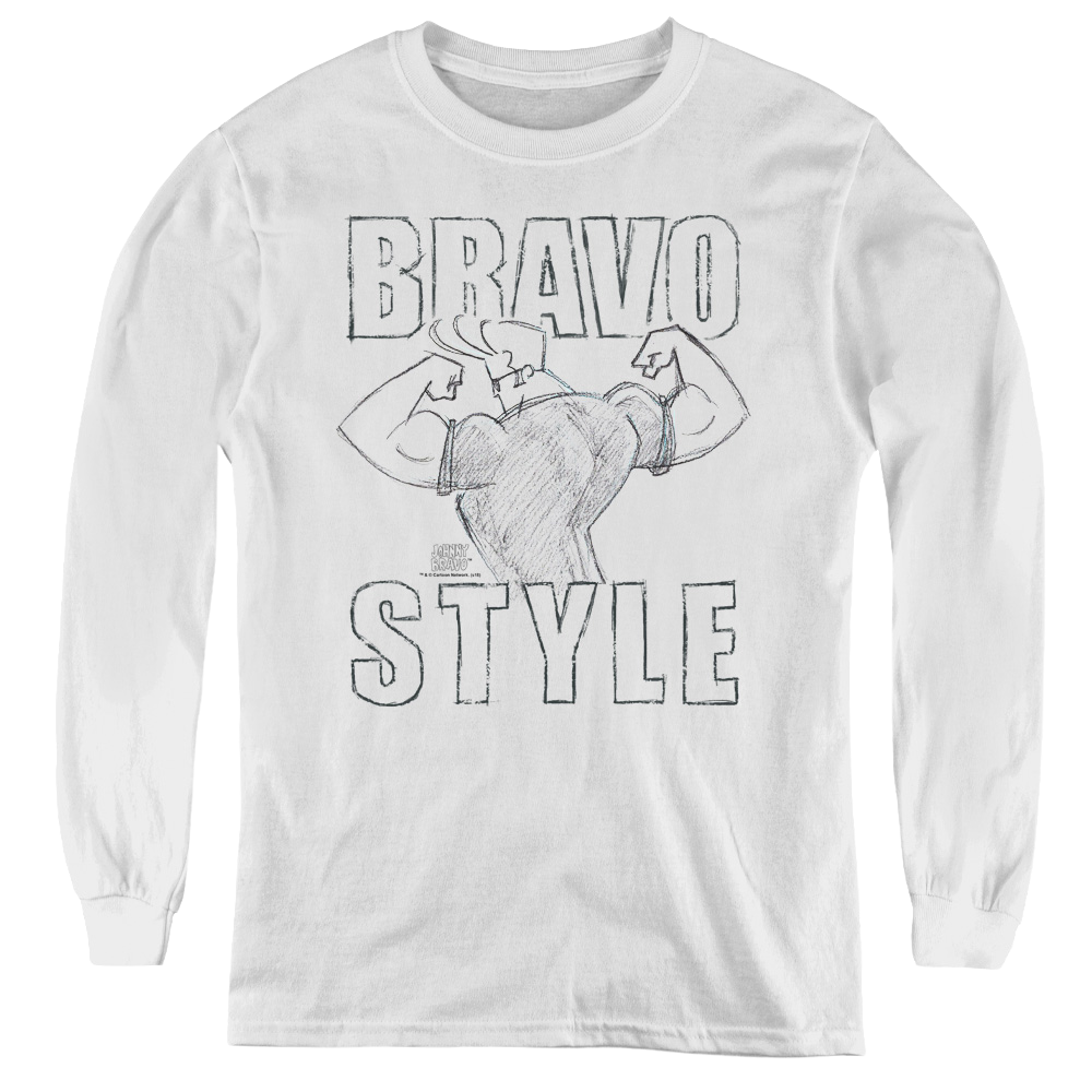 Johnny Bravo Bravo Style - Youth Long Sleeve T-Shirt Youth Long Sleeve T-Shirt Johnny Bravo   