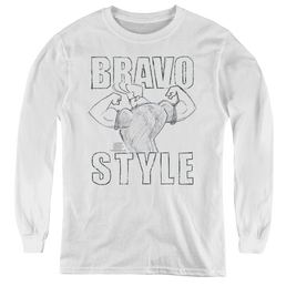 Johnny Bravo Bravo Style - Youth Long Sleeve T-Shirt Youth Long Sleeve T-Shirt Johnny Bravo   
