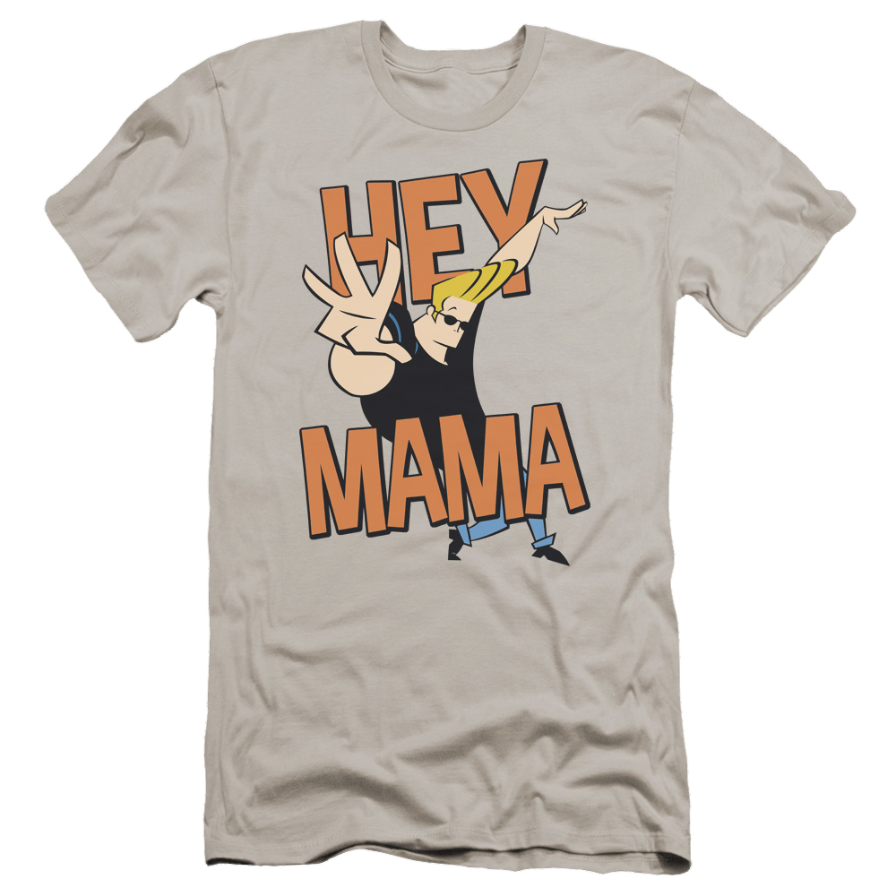 Johnny Bravo Hey Mama Men's Premium Slim Fit T-Shirt Men's Premium Slim Fit T-Shirt Johnny Bravo   