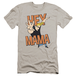 Johnny Bravo Hey Mama Men's Premium Slim Fit T-Shirt Men's Premium Slim Fit T-Shirt Johnny Bravo   