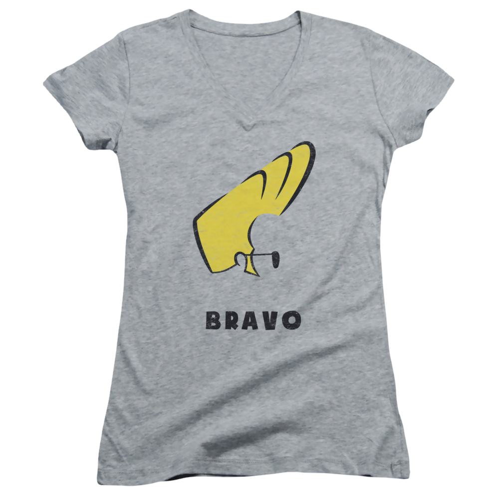 Johnny Bravo Johnny Hair Juniors V-Neck T-Shirt Juniors V-Neck T-Shirt Johnny Bravo   