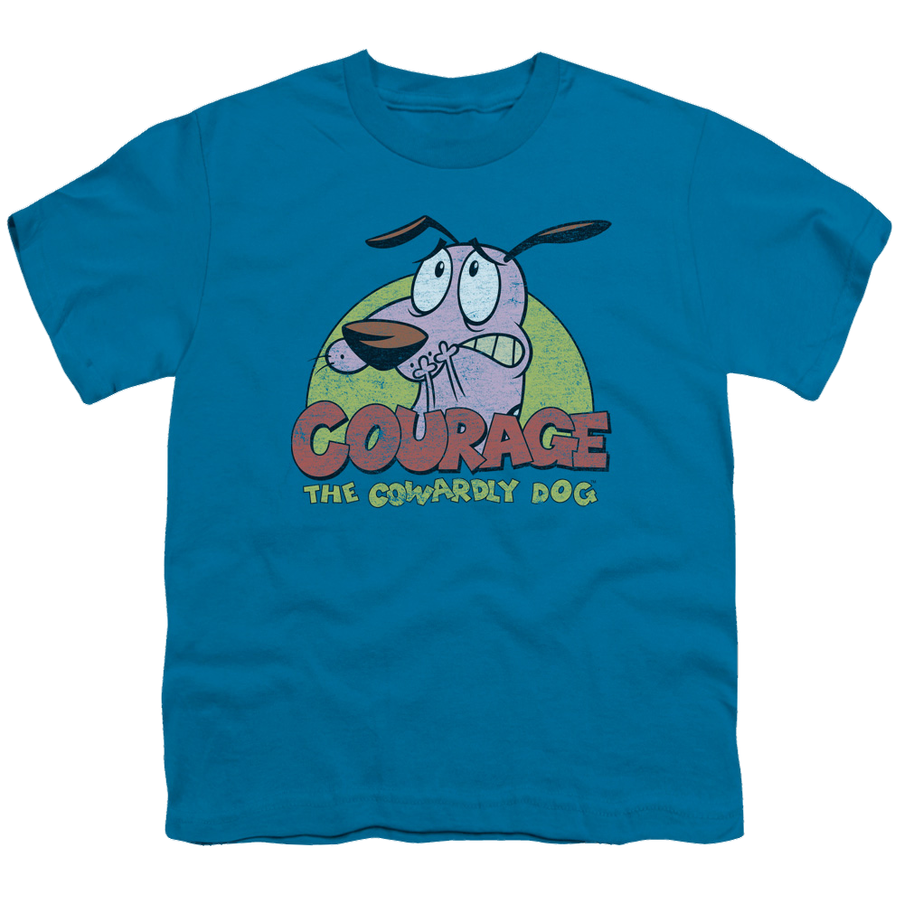 Courage the Cowardly Dog Colorful Courage - Youth T-Shirt Youth T-Shirt (Ages 8-12) Courage the Cowardly Dog   
