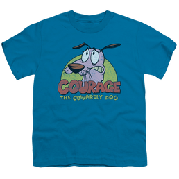 Courage the Cowardly Dog Colorful Courage - Youth T-Shirt Youth T-Shirt (Ages 8-12) Courage the Cowardly Dog   