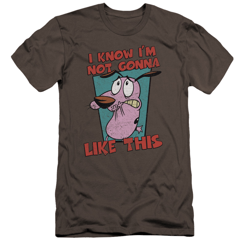 Courage The Cowardly Dog Not Gonna Like Premium Adult Slim Fit T-Shirt Men's Premium Slim Fit T-Shirt Courage the Cowardly Dog   
