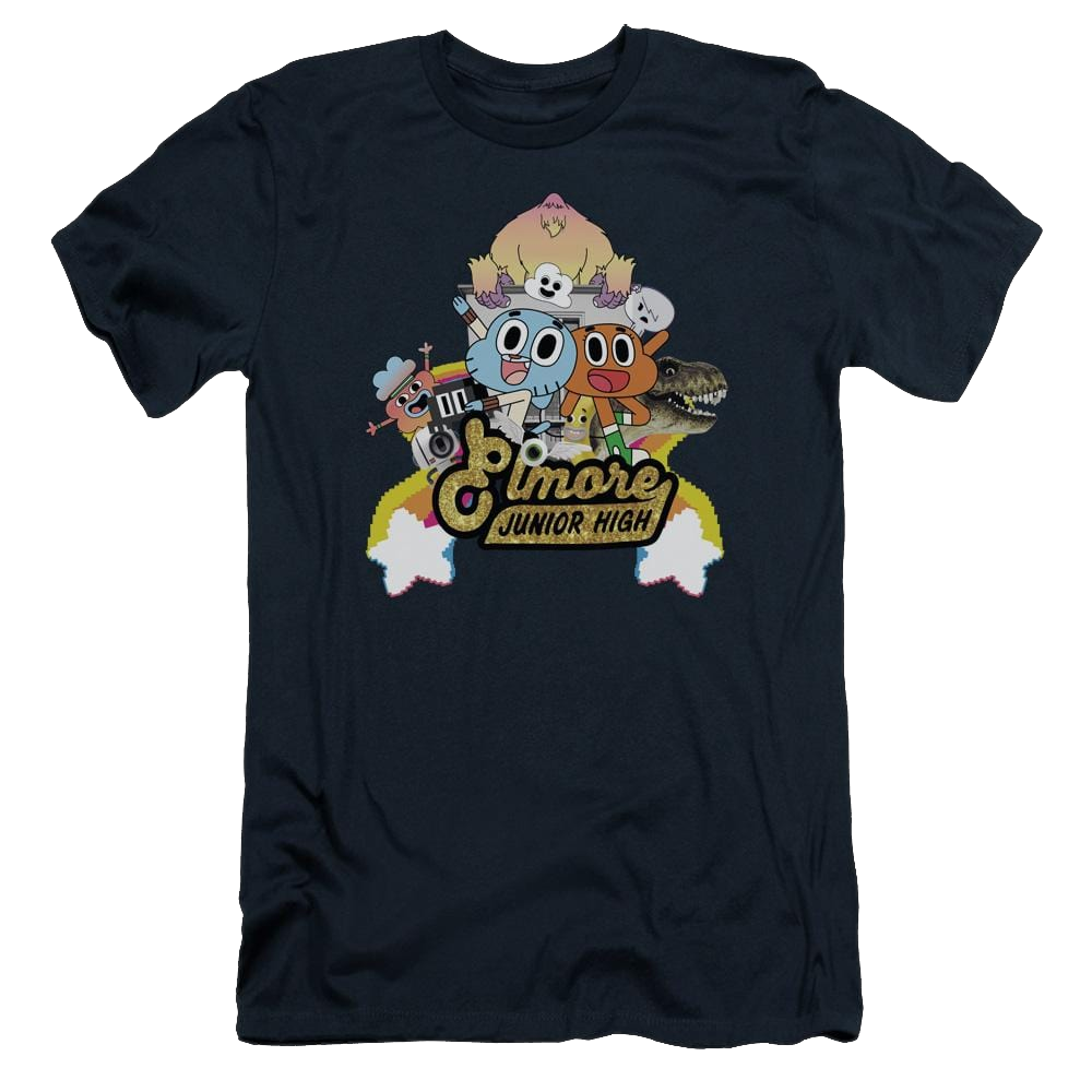 The Amazing World Of Gumball Elmore Junior High Men's Slim Fit T-Shirt Men's Slim Fit T-Shirt The Amazing World Of Gumball   