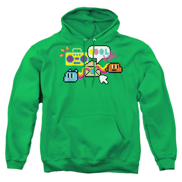 Kelly green pullover hoodie with The Amazing World of Gumball Cool Oh Yeah graphic