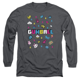 The Amazing World Of Gumball Fun Drops Men's Long Sleeve T-Shirt Men's Long Sleeve T-Shirt The Amazing World Of Gumball   