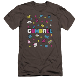 The Amazing World Of Gumball Fun Drops Men's Premium Slim Fit T-Shirt Men's Premium Slim Fit T-Shirt The Amazing World Of Gumball   