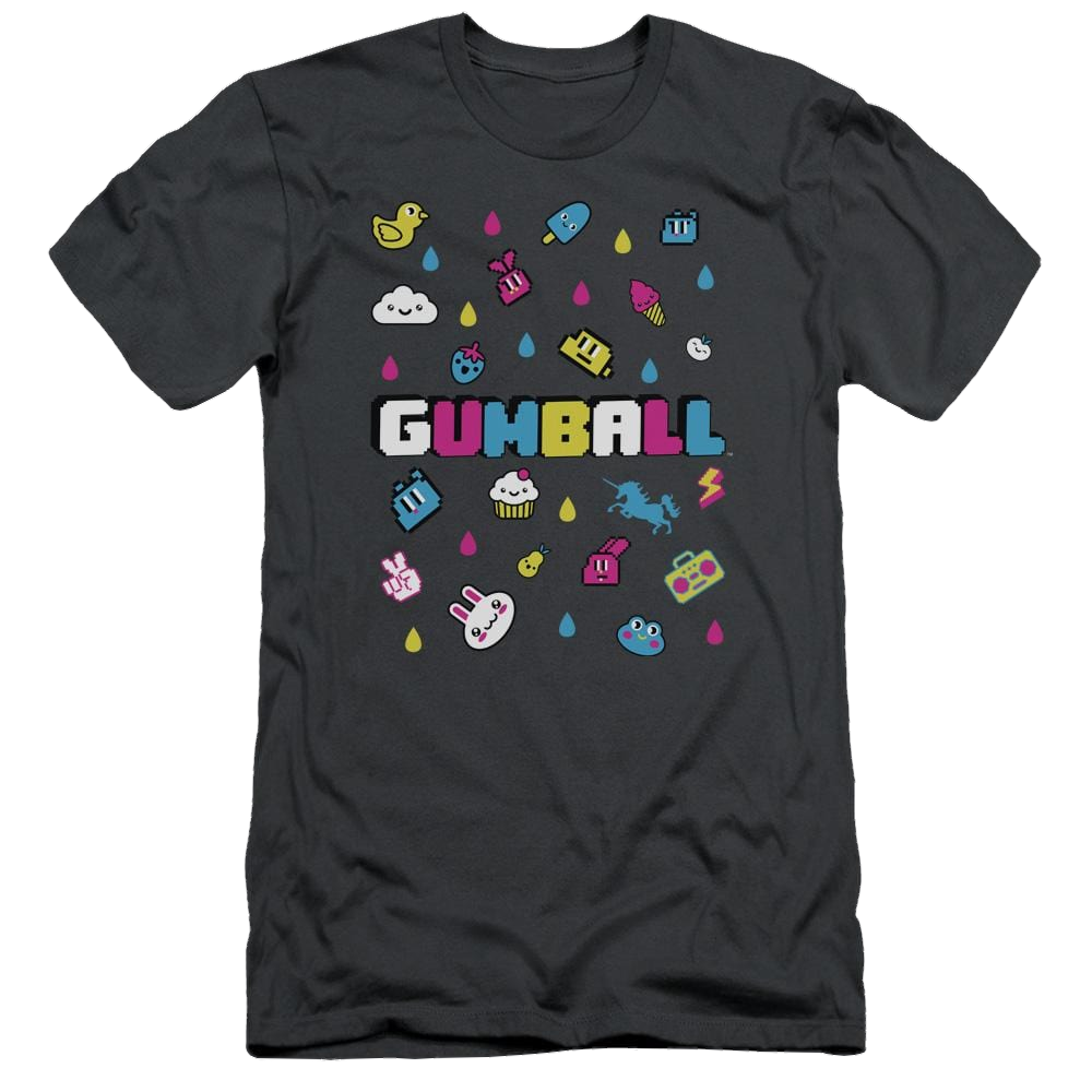 The Amazing World Of Gumball Fun Drops Men's Slim Fit T-Shirt Men's Slim Fit T-Shirt The Amazing World Of Gumball   
