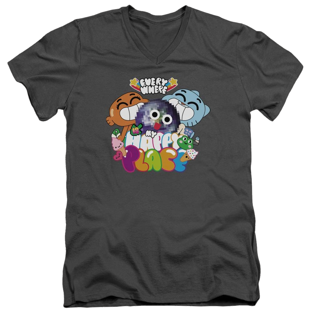 The Amazing World Of Gumball Happy Place Men's V-Neck T-Shirt Men's V-Neck T-Shirt The Amazing World Of Gumball   