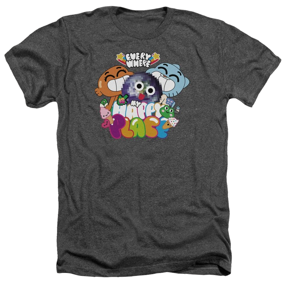 The Amazing World Of Gumball Happy Place Men's Heather T-Shirt Men's Heather T-Shirt The Amazing World Of Gumball   