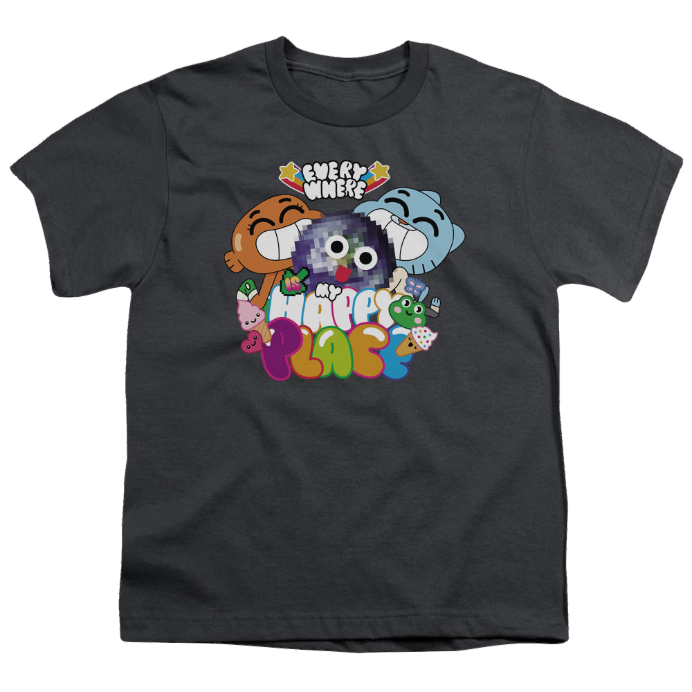 Amazing World of Gumball, The Happy Place - Youth T-Shirt Youth T-Shirt (Ages 8-12) The Amazing World Of Gumball   