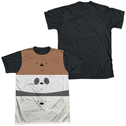 We Bare Bears Stack Men's Black Back T-Shirt Men's Black Back T-Shirt We Bare Bears   